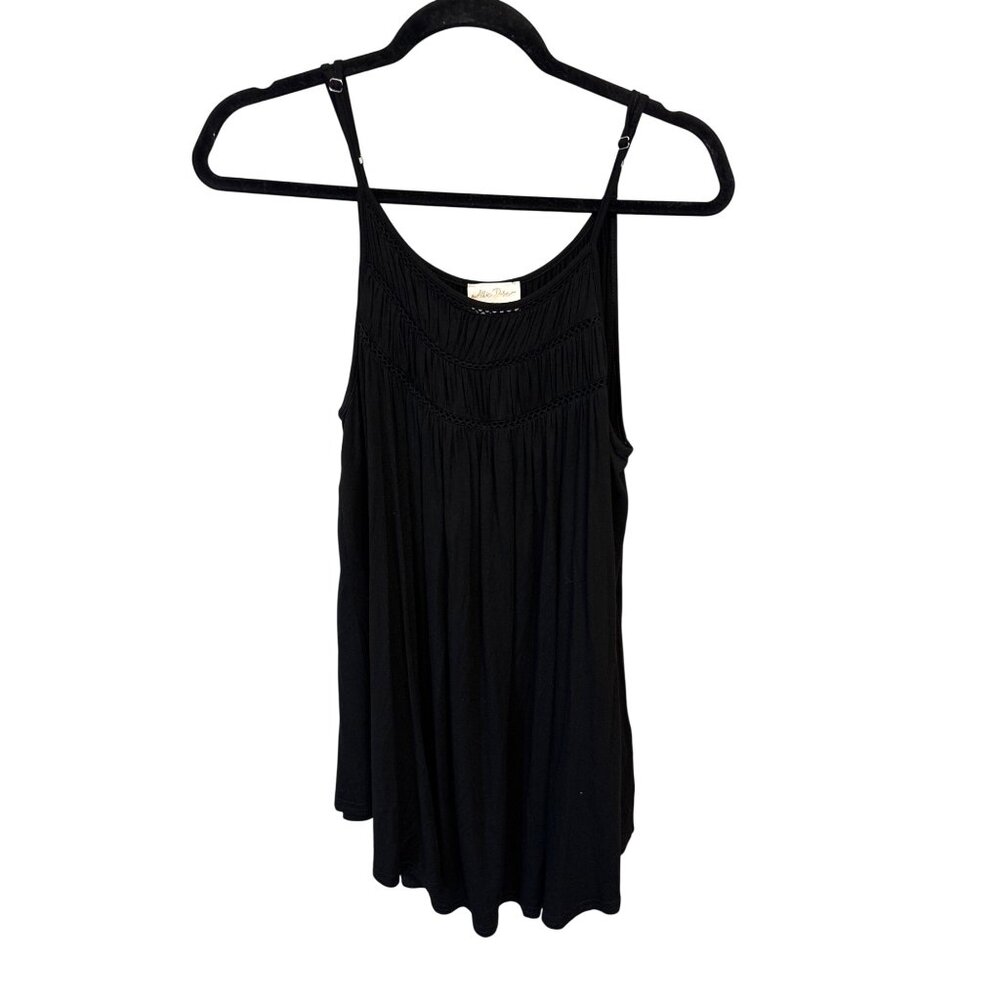 Allie Rose Tunic Cami Top Size Small Sleeveless Smocked Lace Scoop Neck Summer